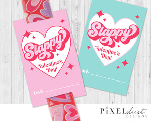 Retro Slap Bracelet Printable Valentine Cards