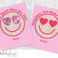 Leopard Print Heart-Eye Smiley Face Emoji Valentine Cards