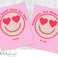 Leopard Print Heart-Eye Smiley Face Emoji Valentine Cards