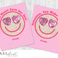 Leopard Print Heart-Eye Smiley Face Emoji Valentine Cards