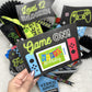 Printable Video Game Birthday Gift Basket Tags & Flags Set