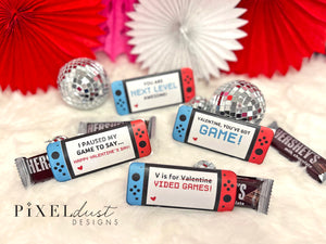 Video Game Printable Valentine Candy Cards