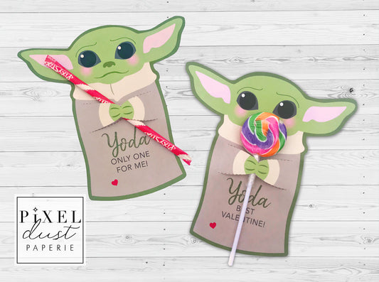 Baby Alien, Child Printable Valentine Treat Holder Cards